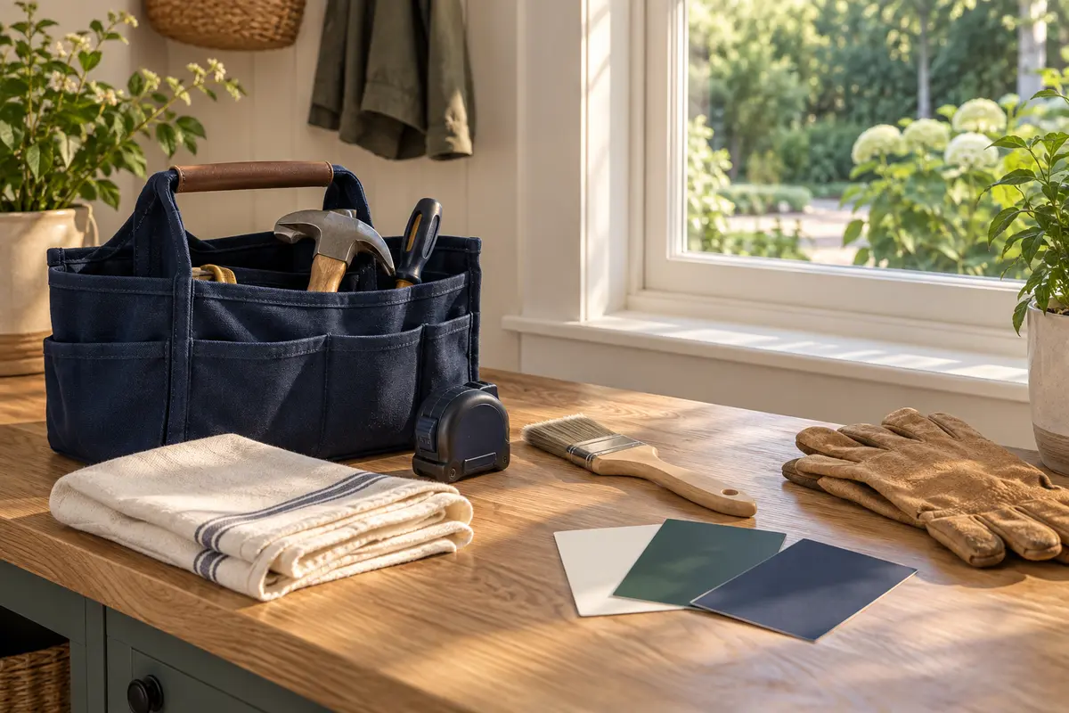 Tools and supplies for caring for a home